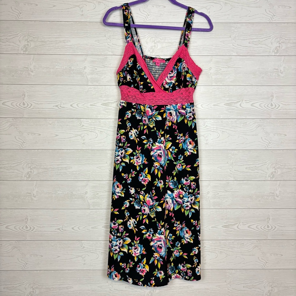 Betsey Johnson Painted Nostalgia Floral Dress Size Medium - Picture 4 of 11